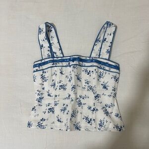 Reformation “Eloise Linen Top” in Orlaya